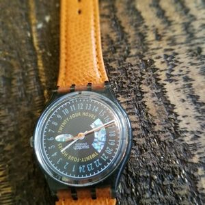 Burnt orange swatch watch
